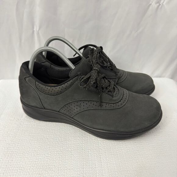 SAS Walk Easy Shoes Womens Size 9 M Black Nubuck - Picture 1 of 8